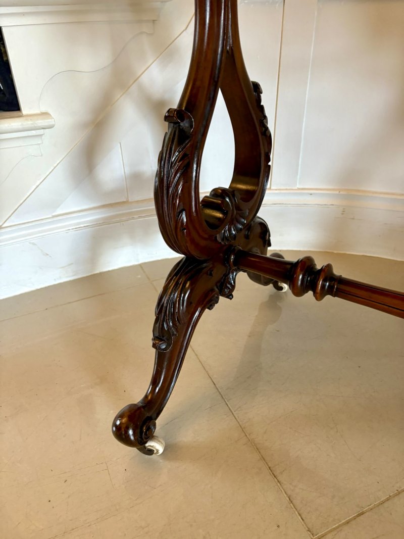 Antique Victorian Outstanding Quality Burr Walnut Centre Table - Image 10